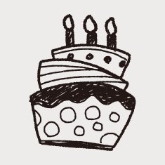 doodle cake N112