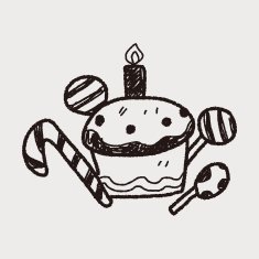 doodle cake N113
