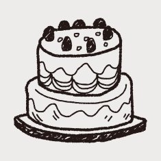 doodle cake N117