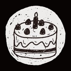 doodle cake N123