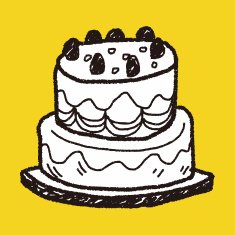 doodle cake N163