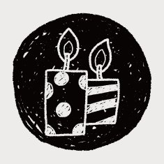 doodle candle N13