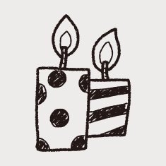 doodle candle N14