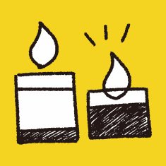 doodle candle N16