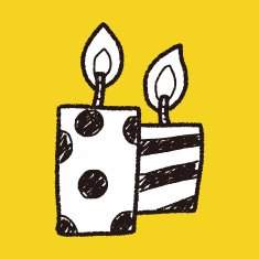 doodle candle N19