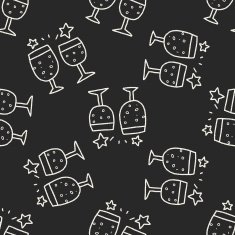 doodle Cheers seamless pattern background