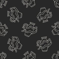 Aquarius Constellation doodle seamless pattern background N4