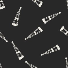 Doodle Crutch seamless pattern background