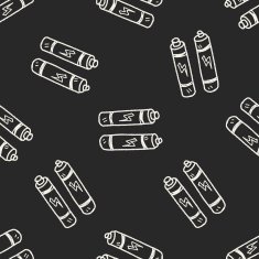 Battery doodle seamless pattern background N4