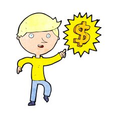 cartoon man with money idea N2