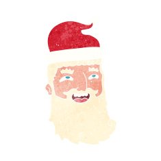cartoon laughing santa