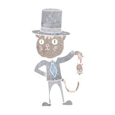 cartoon rich cat