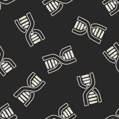 doodle dna seamless pattern background