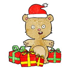 cartoon christmas teddy bear N5