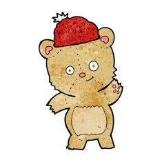 cartoon bear in hat N24