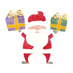 cartoon annoyed santa