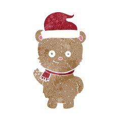cartoon christmas teddy bear N7