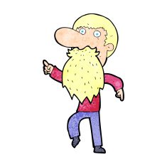 cartoon man wearing fake beard N2