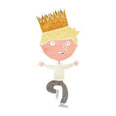 cartoon person wearing crown N20
