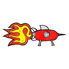 Cartoon Space Rocket N7