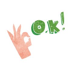 cartoon ok symbol