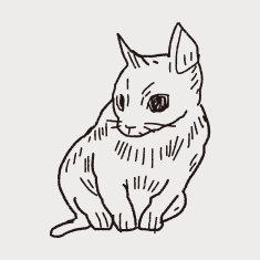 cat doodle drawing N52