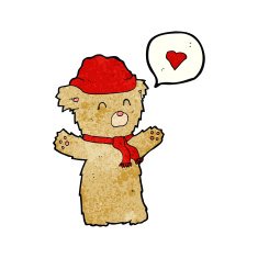 cartoon bear in hat N31