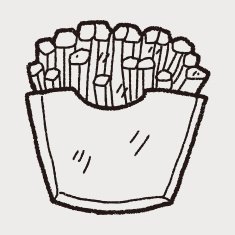 Doodle French fries N8