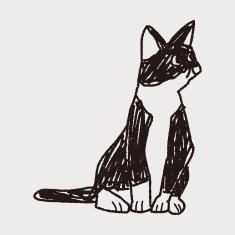 cat doodle drawing N66