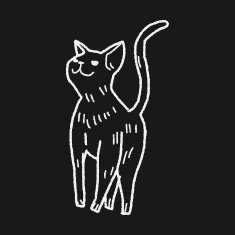 cat doodle drawing N88