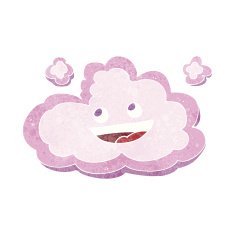 cartoon happy pink cloud N7