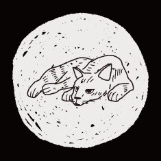 cat doodle drawing N95