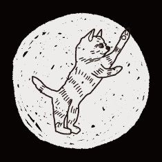 cat doodle drawing N97
