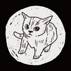 cat doodle drawing N98