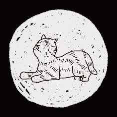 cat doodle drawing N101