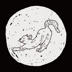 cat doodle drawing N106