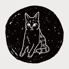 cat doodle drawing N109