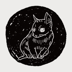 cat doodle drawing N110