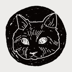 cat doodle drawing N112