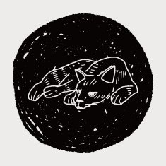 cat doodle drawing N115