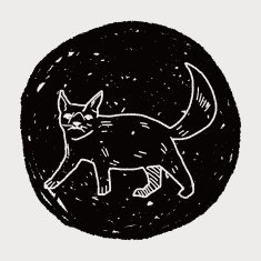 cat doodle drawing N116