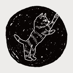 cat doodle drawing N117