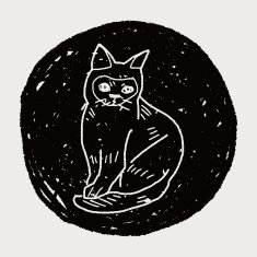 cat doodle drawing N122