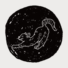 cat doodle drawing N126