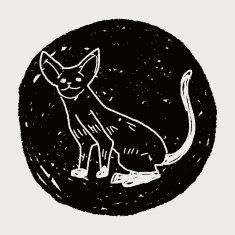 cat doodle drawing N127