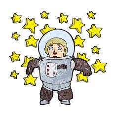 Cartoon Astronaut N14
