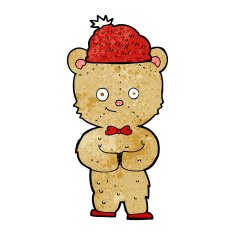 cartoon bear in hat N34