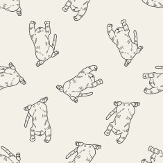 cat doodle drawing seamless pattern background N10