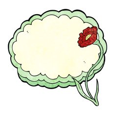 cartoon flower and cloud frame
