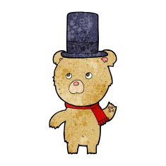 cartoon bear in hat N37